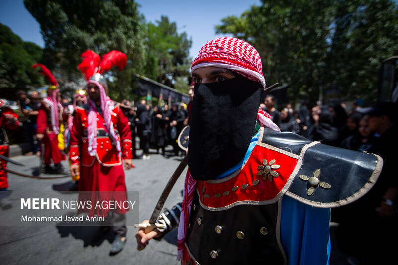 مراسم خیمه سوزان ظهر عاشورا - قزوین