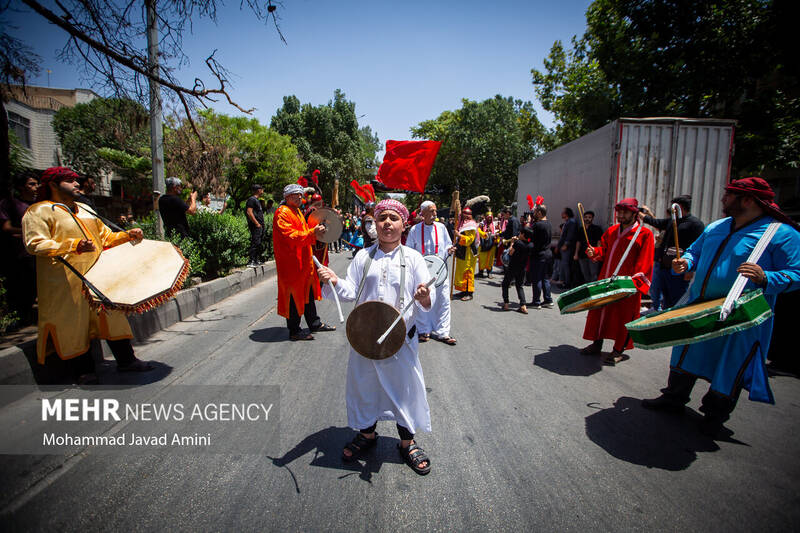 مراسم خیمه سوزان ظهر عاشورا - قزوین