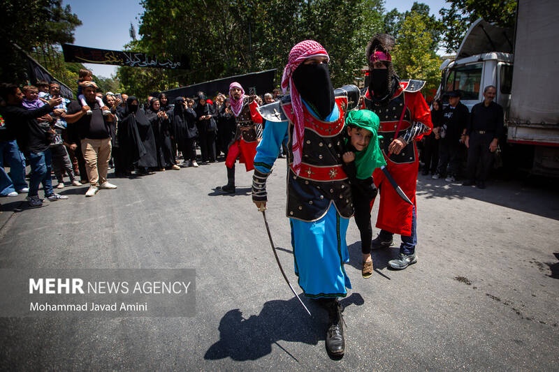 مراسم خیمه سوزان ظهر عاشورا - قزوین