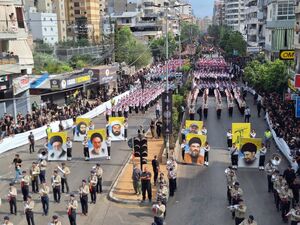 راهپیمایی روز عاشورا در جنوب بیروت