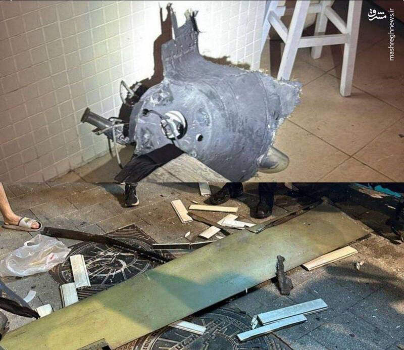 عکس/ بقایای پهپادی که مرکز تلآویو را هدف قرار داد