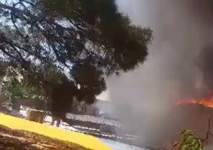 فیلم/ آتش‌سوزی در یک انبار بزرگ در تهران