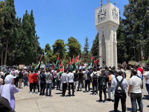 فیلم/ تظاهرات حمایتی دانشجویان اردنی از غزه