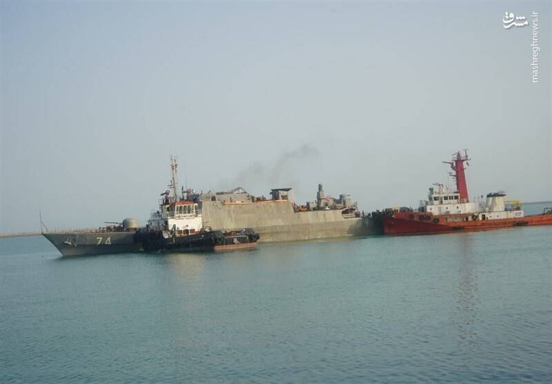 عملیات بازآماد ناوشکن سهند آغاز شد + فیلم و عکس
