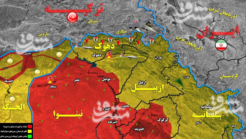 تلاش اردوغان برای اجرایی کردن پیش شرط دیدار با بشار اسد / جزئیات سناریوی آنکارا برای انتقال تروریستها از شمال سوریه به استان دهوک عراق + نقشه میدانی