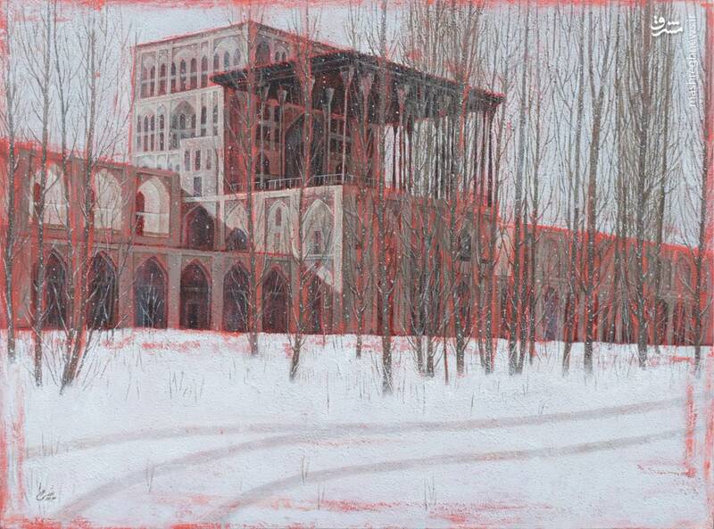 نقاشی از عمارت عالیقاپو؛ هنر در هنر!