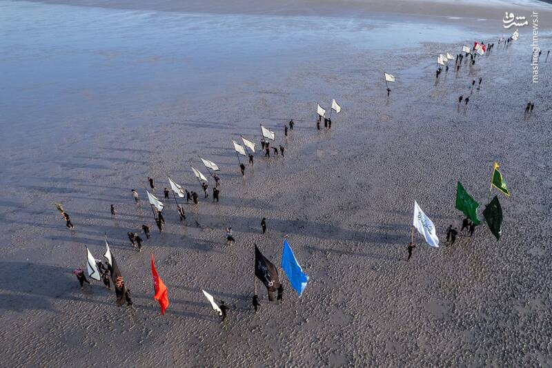 عکس/ آغاز پیادهروی اربعین از جنوبیترین نقطه عراق