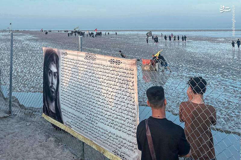 عکس/ آغاز پیادهروی اربعین از جنوبیترین نقطه عراق