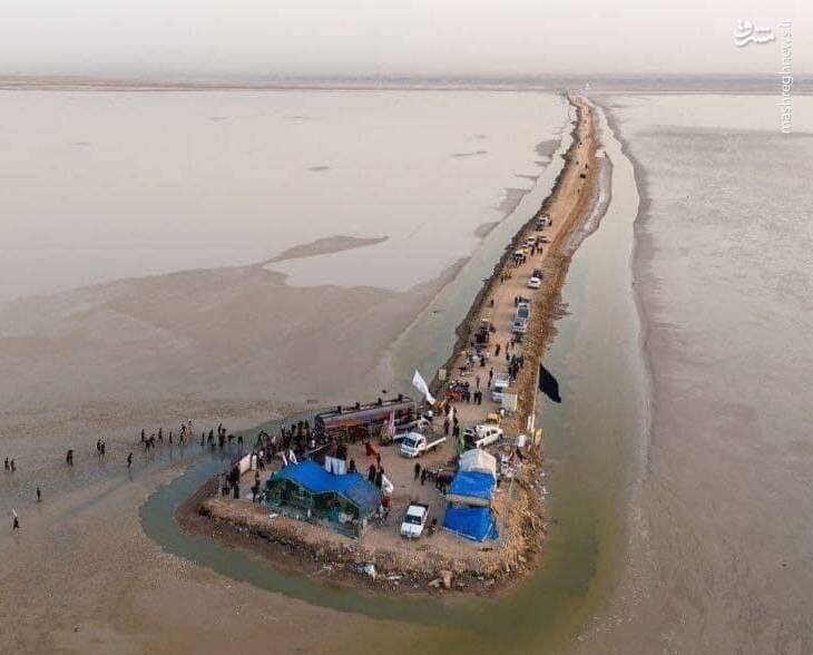 عکس/ آغاز پیادهروی اربعین از جنوبیترین نقطه عراق