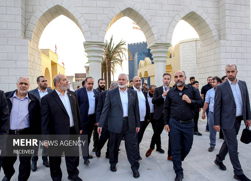 بازدید «اسماعیل هنیه» و «زیاد النخالة» از سرزمین تمدنها در برج میلاد