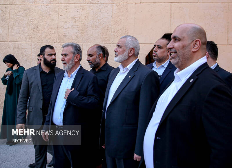 بازدید «اسماعیل هنیه» و «زیاد النخالة» از سرزمین تمدنها در برج میلاد