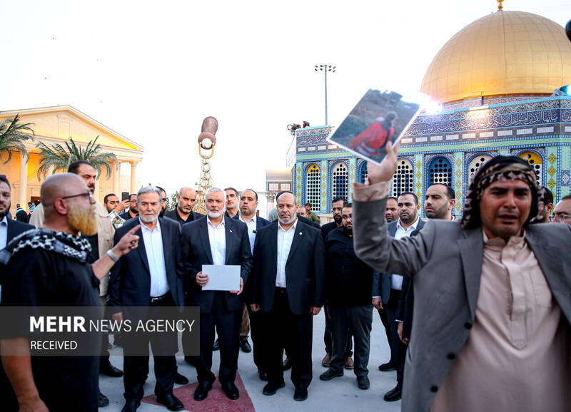 بازدید «اسماعیل هنیه» و «زیاد النخالة» از سرزمین تمدنها در برج میلاد