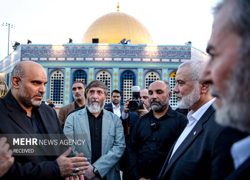 بازدید «اسماعیل هنیه» و «زیاد النخالة» از سرزمین تمدنها در برج میلاد