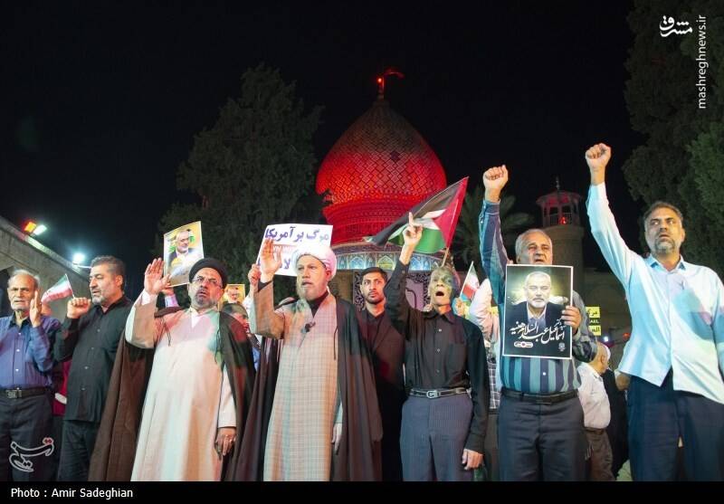 تجمع مردمی در پی محکومیت ترور شهید اسماعیل هنیه -شیراز تجمع مردمی در پی محکومیت ترور شهید اسماعیل هنیه -شیراز