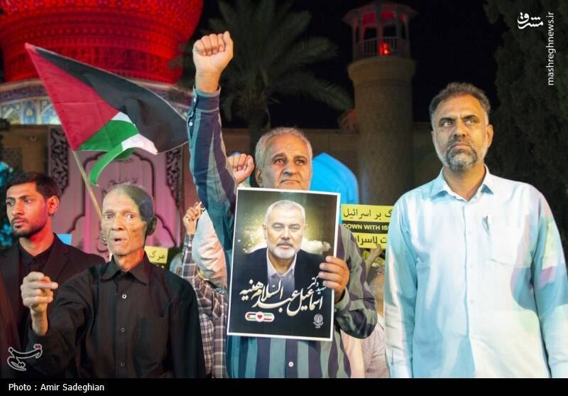 تجمع مردمی در پی محکومیت ترور شهید اسماعیل هنیه -شیراز تجمع مردمی در پی محکومیت ترور شهید اسماعیل هنیه -شیراز