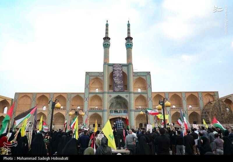 تجمع مردمی در پی محکومیت ترور شهید اسماعیل هنیه -یزد تجمع مردمی در پی محکومیت ترور شهید اسماعیل هنیه -یزد