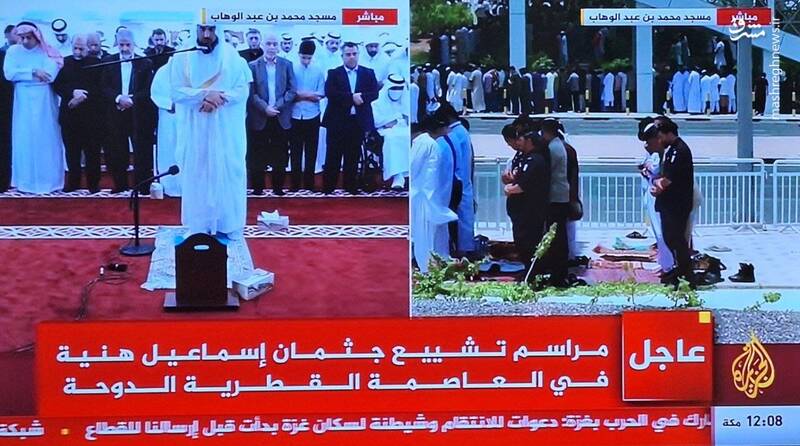 آغاز مراسم تشییع پیکر شهید اسماعیل هنیه در دوحه/ حضور گسترده هیاتهای رسمی و مردمی در مراسم تشییع پیکر هنیه+ عکس و فیلم