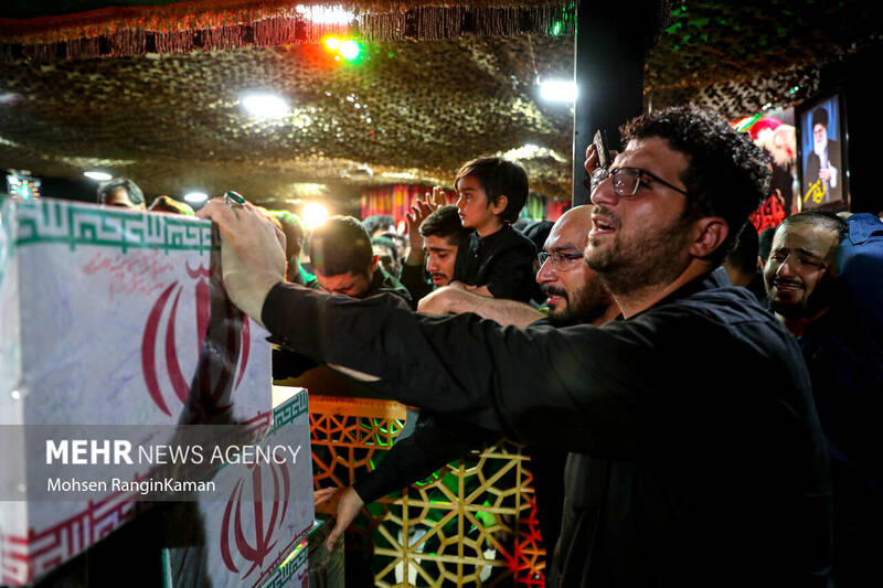 عکس/ مراسم وداع با پیکر مطهر شهیدالقدس میلاد بیدی