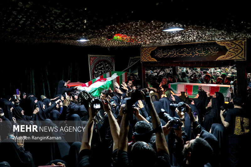 عکس/ مراسم وداع با پیکر مطهر شهیدالقدس میلاد بیدی