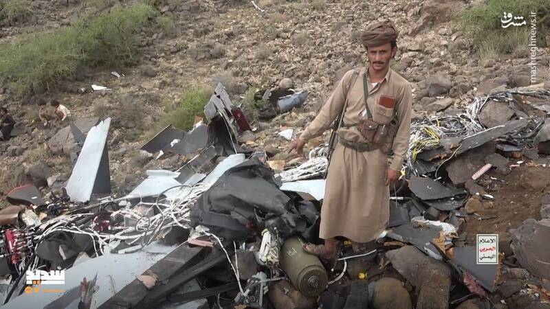 سرنگونی یازدهمین فروند از پهپادهای MQ-۹ آمریکایی در استان صعده/ شکست عجیب پهپادهای امریکایی مقابل پدافند Passive ارتش یمن +فیلم و تصاویر