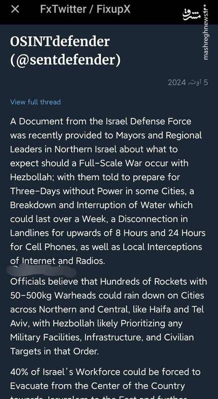 تصورات اسرائیلیها پیرامون یک جنگ تمام عیار با حزب الله