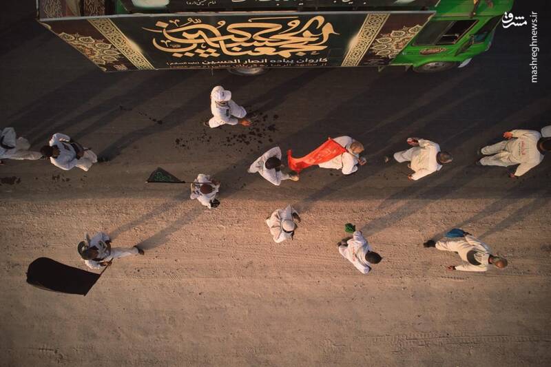 عکس/ پای پیاده از حرم تا به حرم