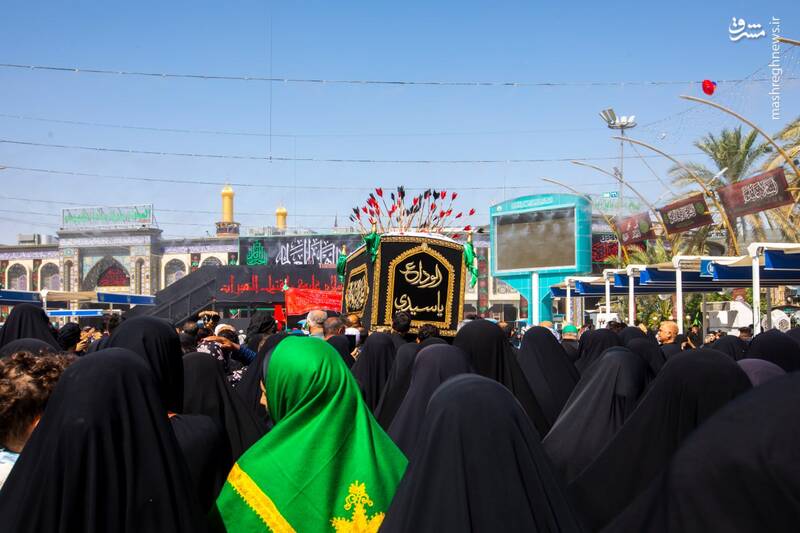عکس/ تشییع نمادین پیکر امام حسن(ع) در کربلا