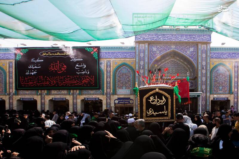 عکس/ تشییع نمادین پیکر امام حسن(ع) در کربلا