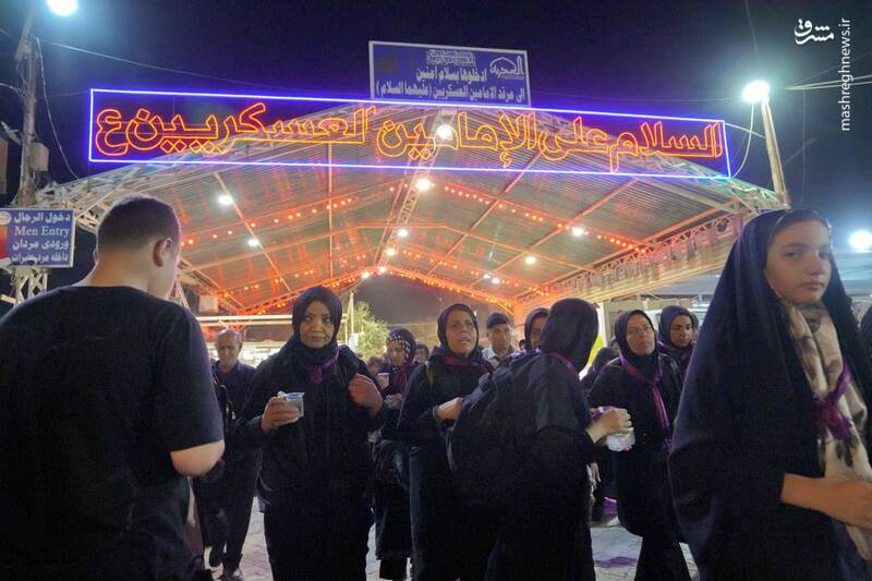 عکس/ پذیرایی از زائران اربعین در سامرا