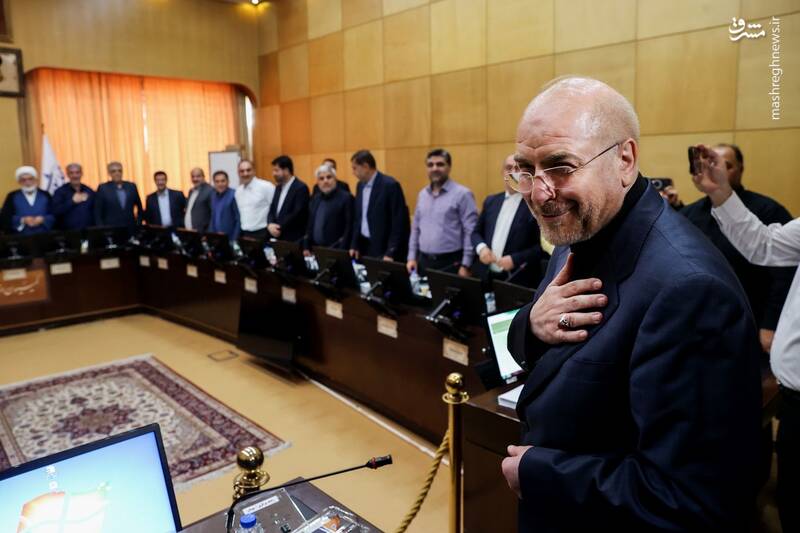 عکس/ بازدید محمدباقر قالیباف از فرآیند بررسی صلاحیت وزرای پیشنهادی