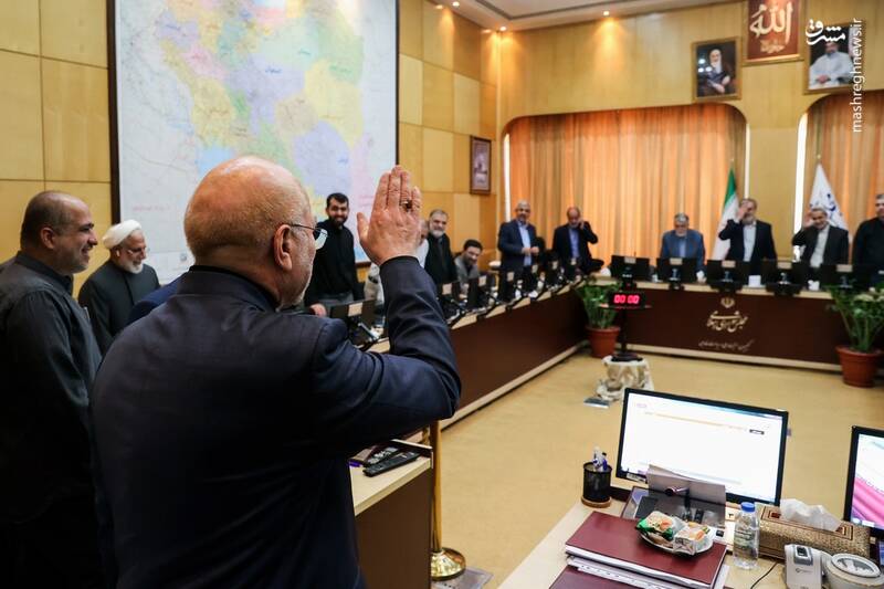 عکس/ بازدید محمدباقر قالیباف از فرآیند بررسی صلاحیت وزرای پیشنهادی