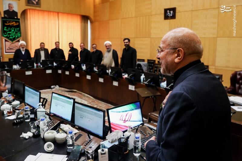 عکس/ بازدید محمدباقر قالیباف از فرآیند بررسی صلاحیت وزرای پیشنهادی