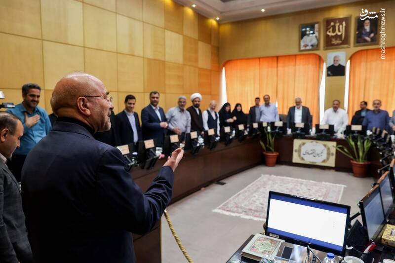 عکس/ بازدید محمدباقر قالیباف از فرآیند بررسی صلاحیت وزرای پیشنهادی