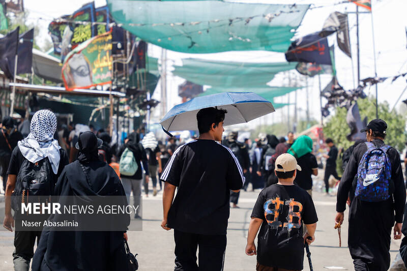 پیادهروی اربعین در گرمای 47 درجه