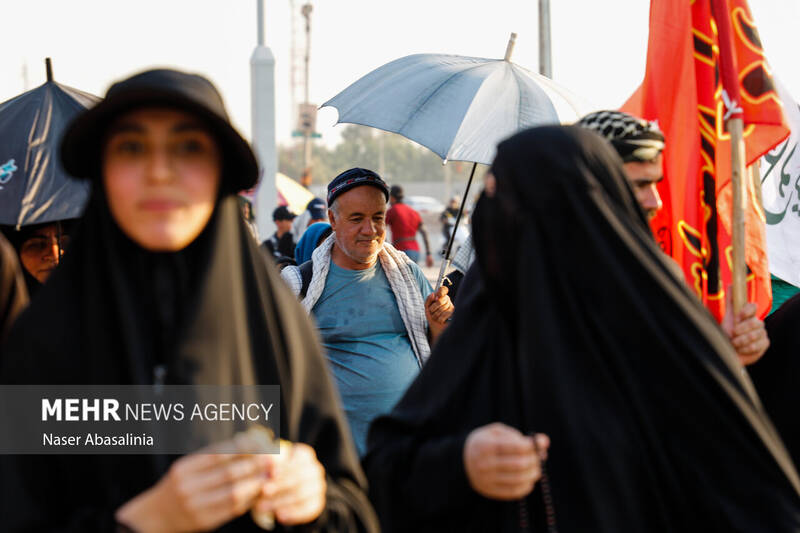 پیادهروی اربعین در گرمای 47 درجه