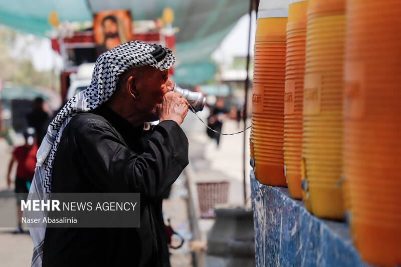 پیادهروی اربعین در گرمای 47 درجه