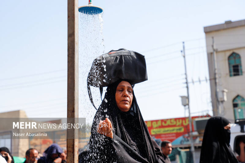 پیادهروی اربعین در گرمای 47 درجه