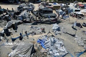 بمباران یک مدرسه و چادرهای آوارگان فلسطین