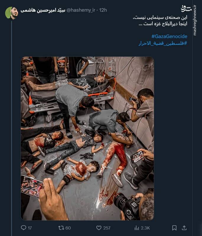 این صحنه سینمایی نیست؛ اینجا دیرالبلاح غزه است