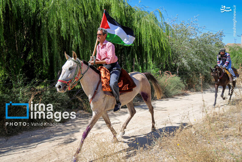 عکس/ کاروان سوارکاران بجنورد در راه مشهد الرضا (ع)