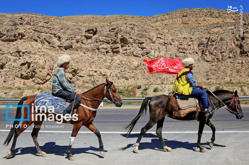 عکس/ کاروان سوارکاران بجنورد در راه مشهد الرضا (ع)