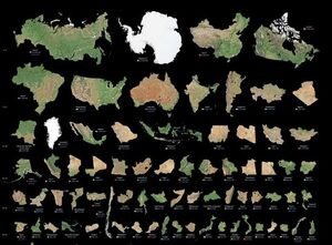 مقایسه مساحت کشورهای دنیا در یک نگاه