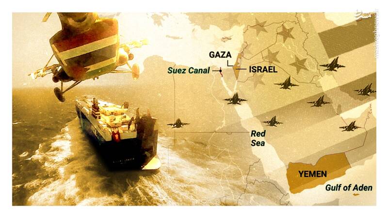 نگاهی به کمپین هوایی و دریایی یک ساله آمریکا در دریای سرخ/ شلیک بی نتیجه ۸۰۰ موشک امریکایی به سمت یمن! +نقشه و تصاویر