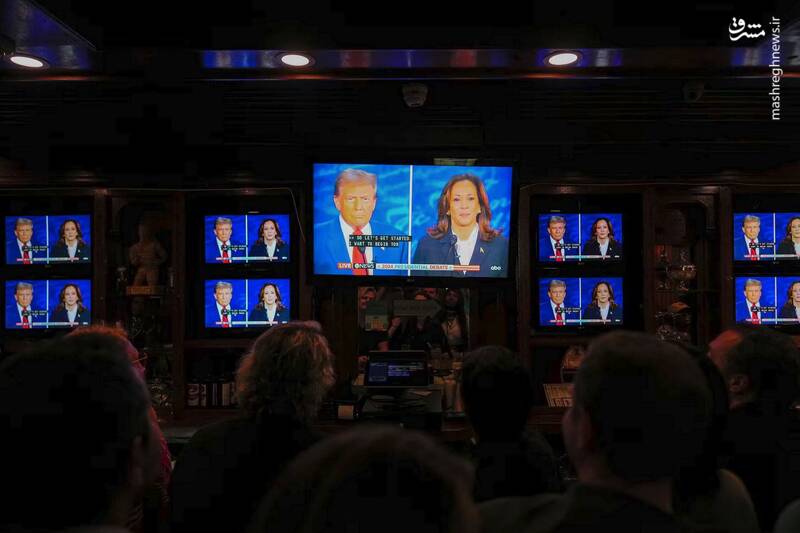 عکس / حاشیههای مناظره ترامپ و هریس