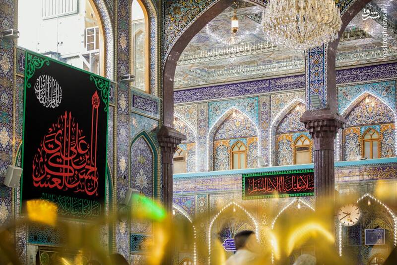 عکس/ کتیبههای شهادت امام حسن عسکری(ع) در کربلا