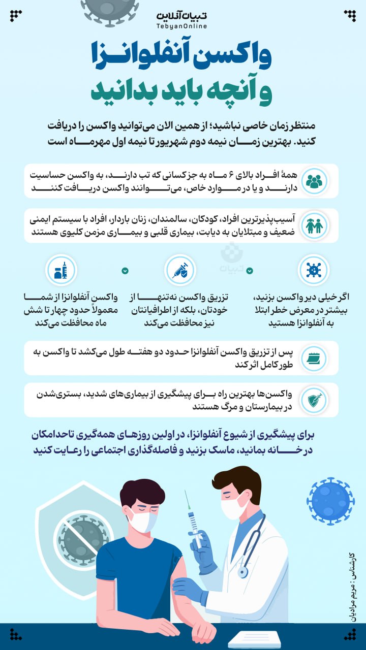 بهترین زمان برای تزریق واکسن آنفولانزا چه ماهی است؟