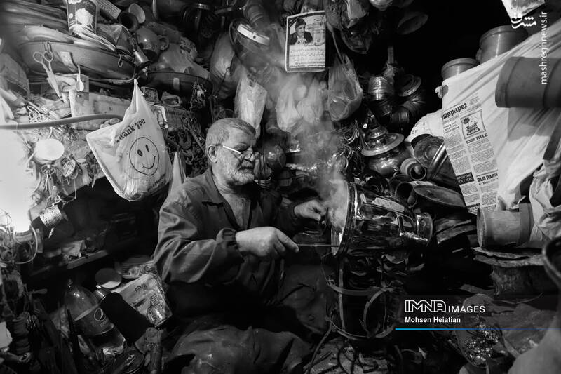 عکس/ پیشهای به جا مانده از روزهای رونق سماور