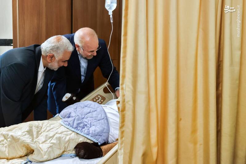 عکس/ عیادت قالیباف از مجروحان حادثه تروریستی بیروت