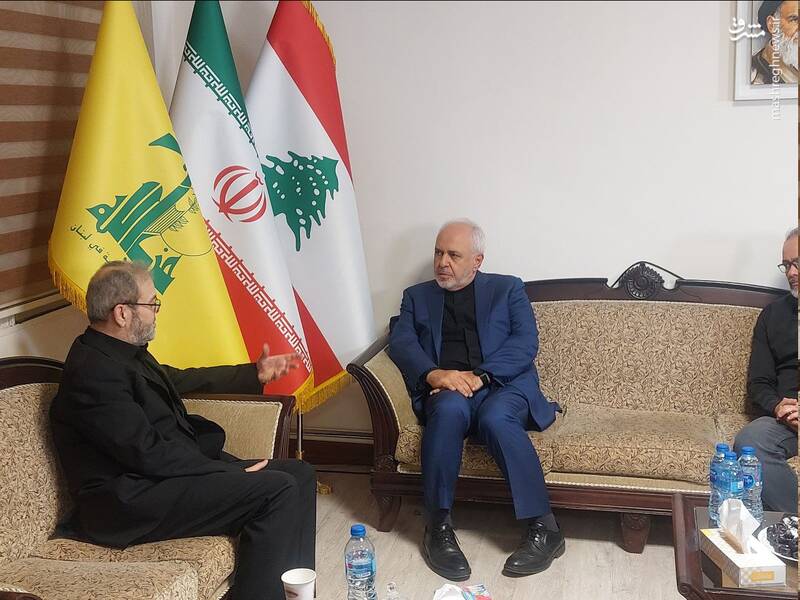 حضور ظریف در دفتر حزبالله در تهران برای عرض تسلیت