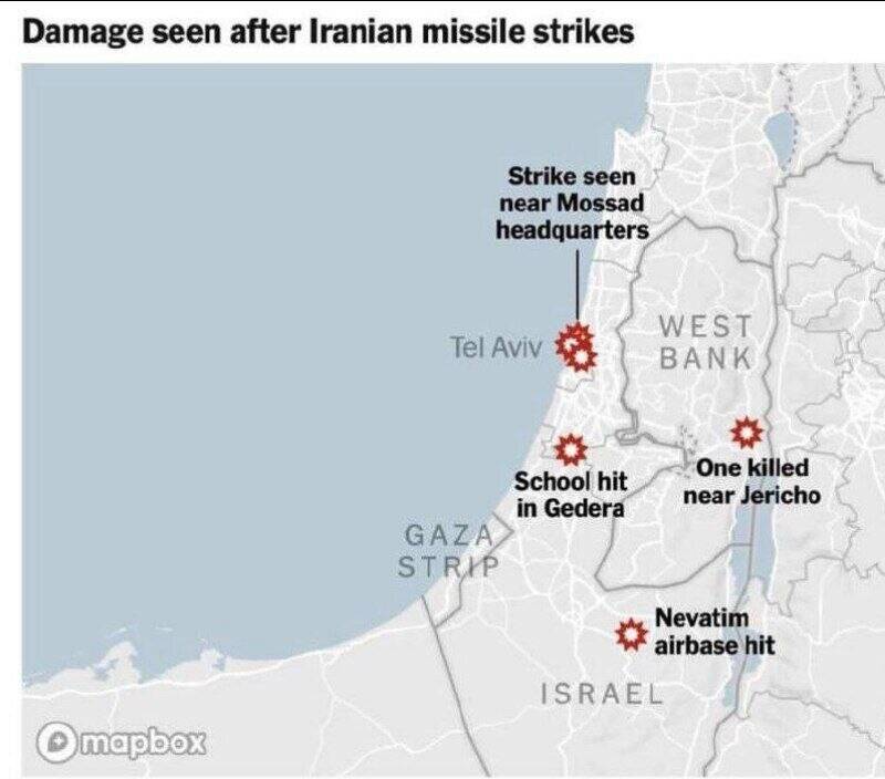 تایید وقوع انفجار در نزدیکی مقر موساد در اینفوگرافی نیویورکتایمز